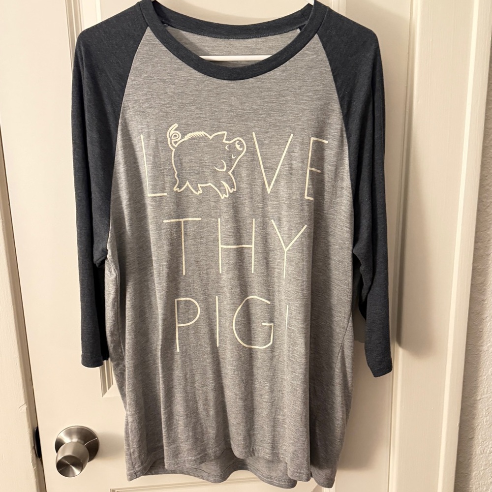 Love Thy Pig baseball tshirt
